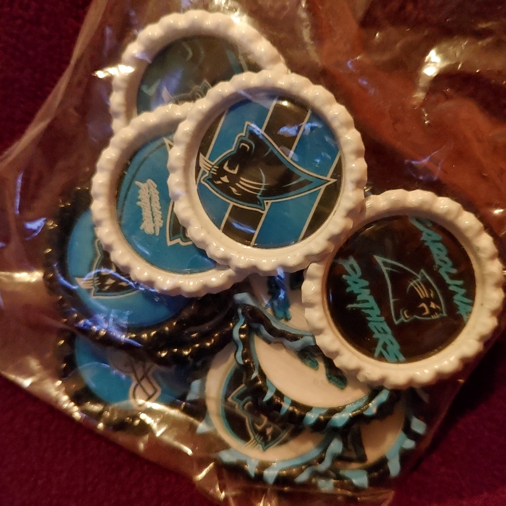 Homemade Bottlecap Magnets Carolina Panthers